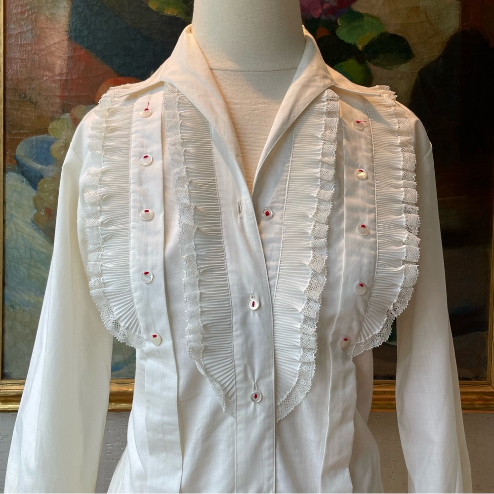 Vintage Ruffle Blouse - Picture 2 of 3